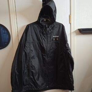 Black Hooded Rain Jacket by Field And Stream